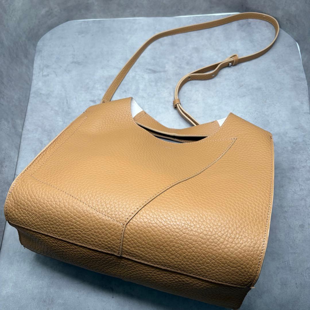 バッグ GIANNI CHIARINI Leather 2WAY Tote Camel