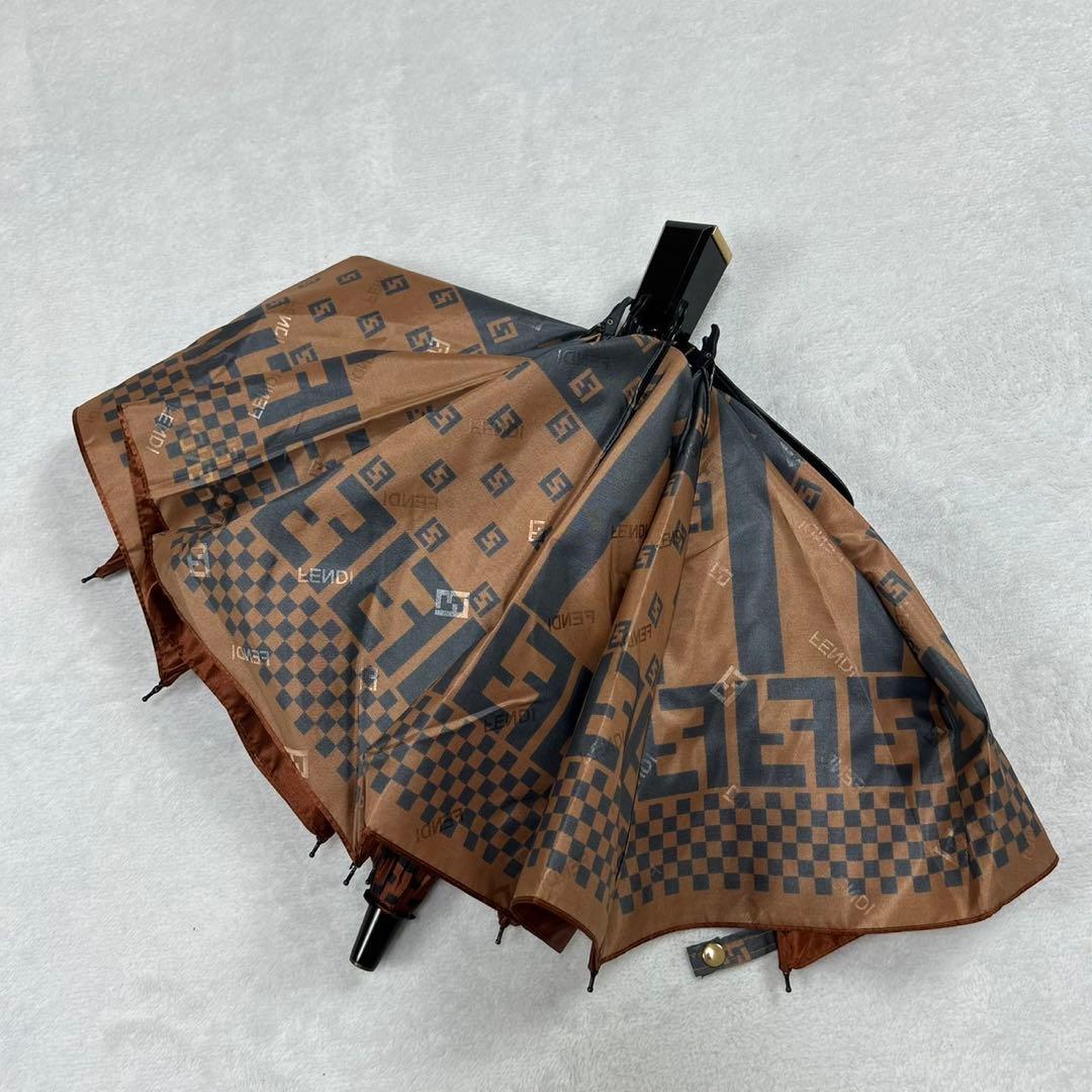 I327 新品未使用 FENDI フェンディ 折りたたみ傘 ブラウン レディース
