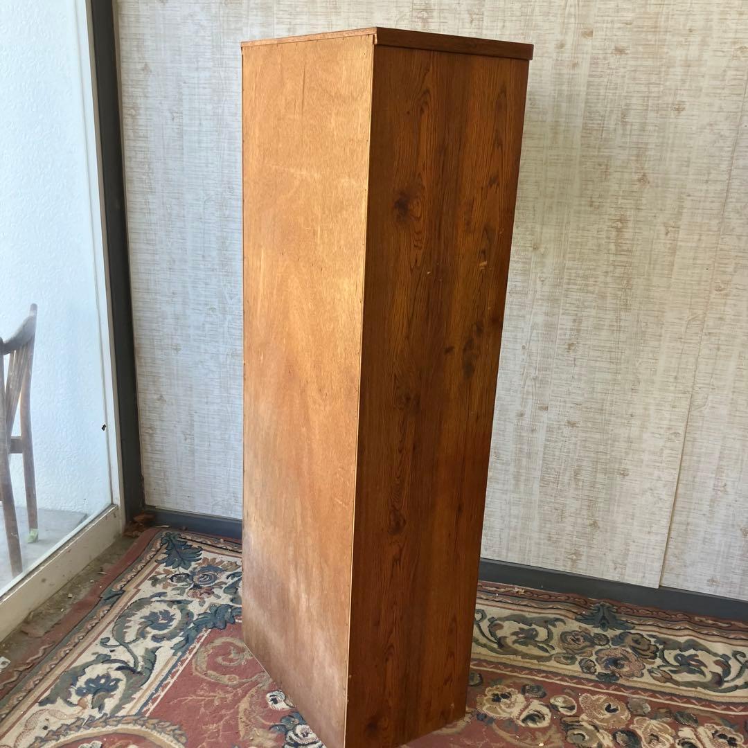 昭和レトロ 窓枠型扉 木製下駄箱 シューズラック サイドボード 古家具ビンテージ