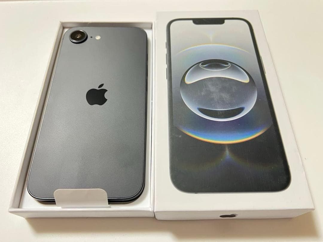 【BT100%美品】Apple iPhone 16e 128GB ブラックUS版