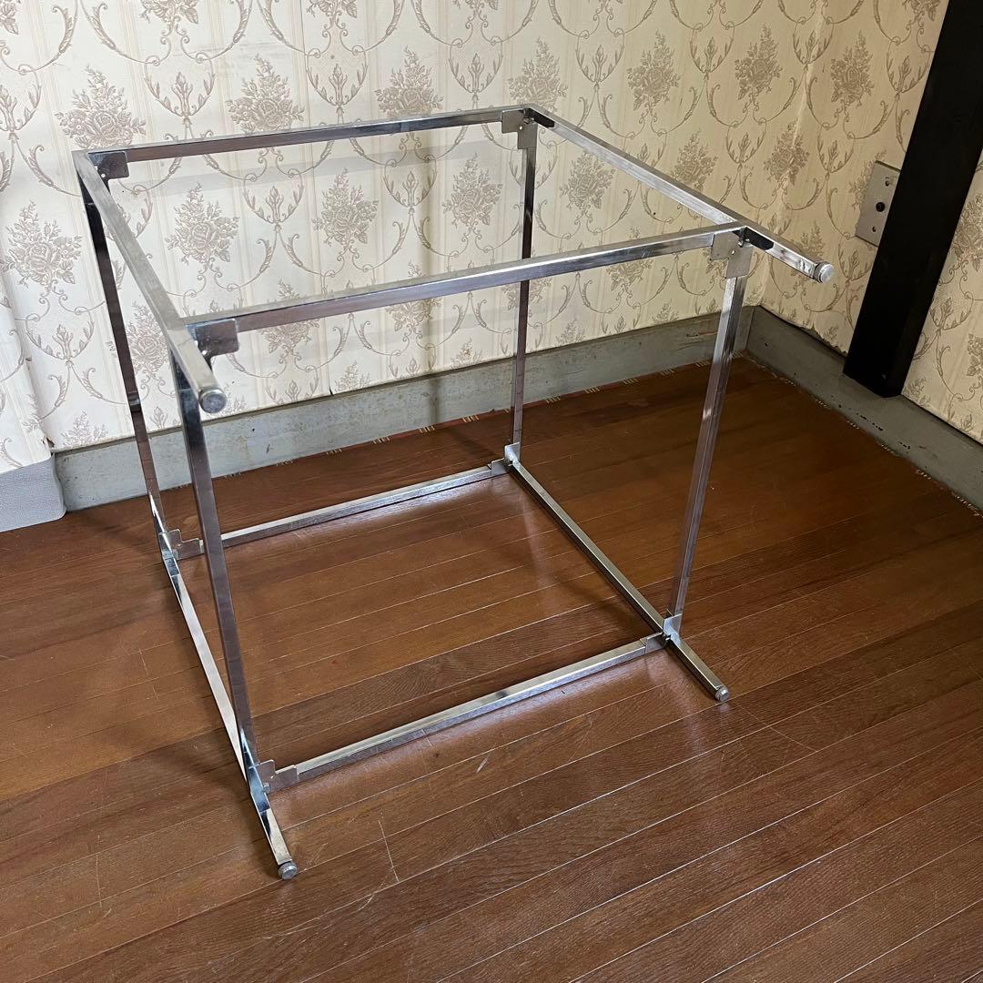 【アンティーク】アイアンフレーム 2段 ガラスラック 飾り棚 シェルフ 什器