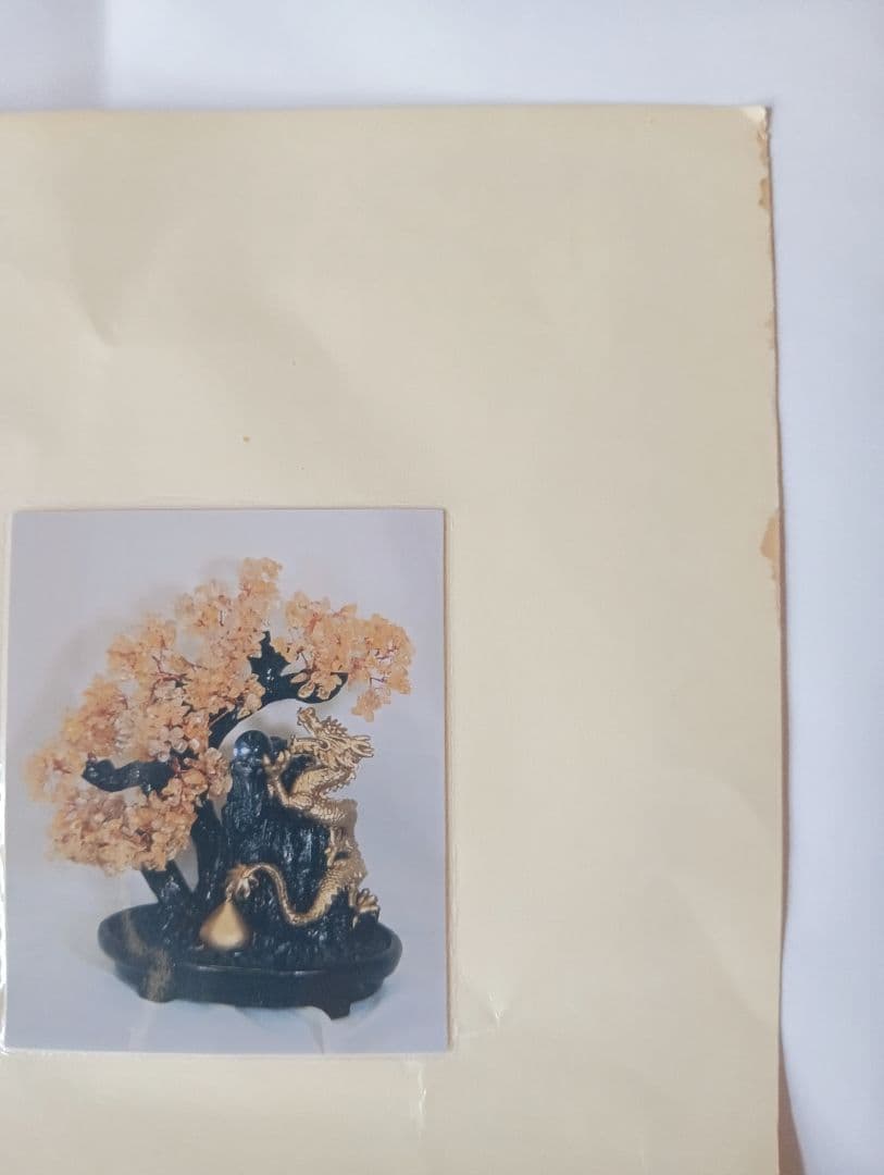 天然宝石盆栽　風水黄金龍樹