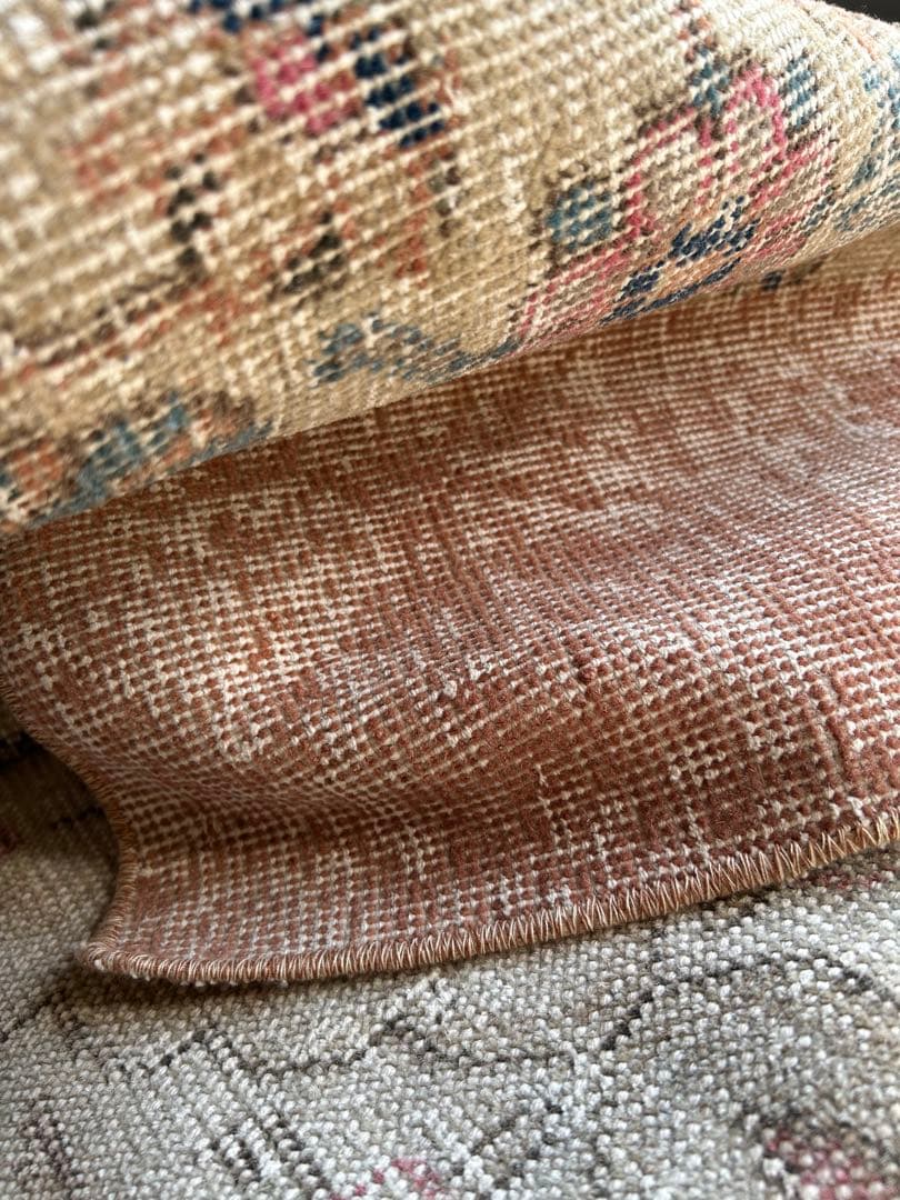 レア柄　flower ヴィンテージ トルコラグ　トルコラグ　69×192m