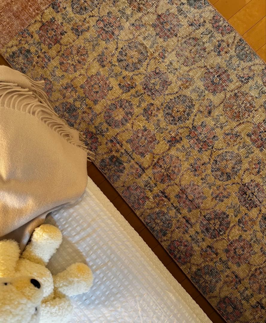 レア柄　flower ヴィンテージ トルコラグ　トルコラグ　69×192m