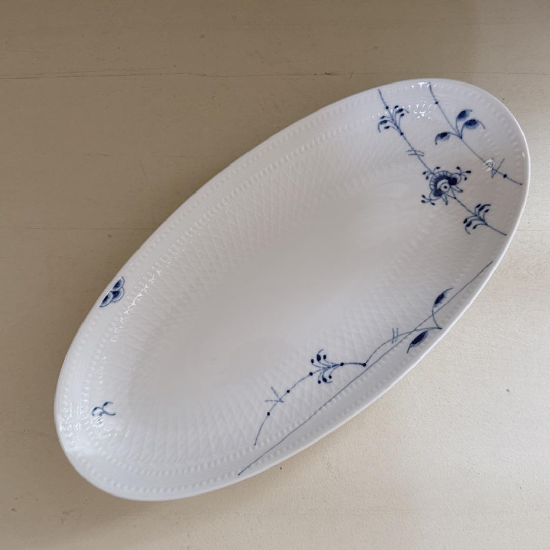 新品☆ロイヤルコペンハーゲンブルーパルメッテ オーバルディッシュ 32cm