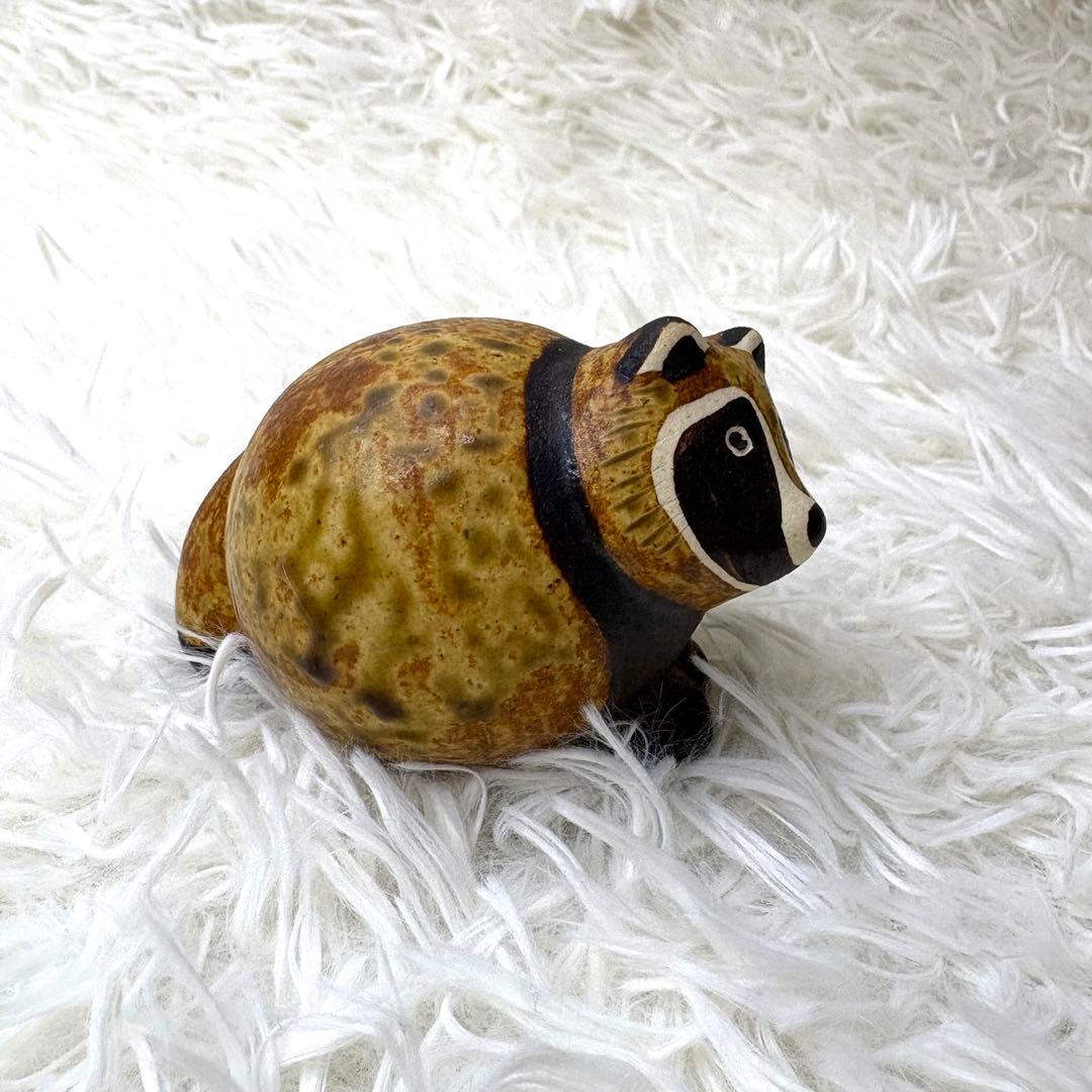 限定品✨リサラーソン 信楽焼 しんじるたぬき 置物 オブジェ 美品 インテリア