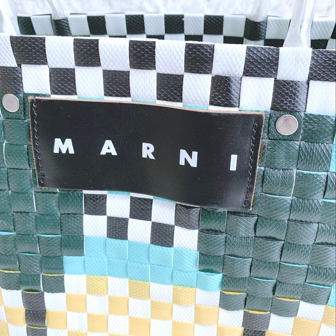 【AIKO】 MARNI フラワーマーケット 編み込み かごバッグ