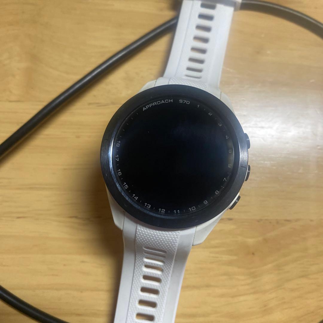 神*社様 GARMIN Approach S70 42mm ホワイト　GPSゴル