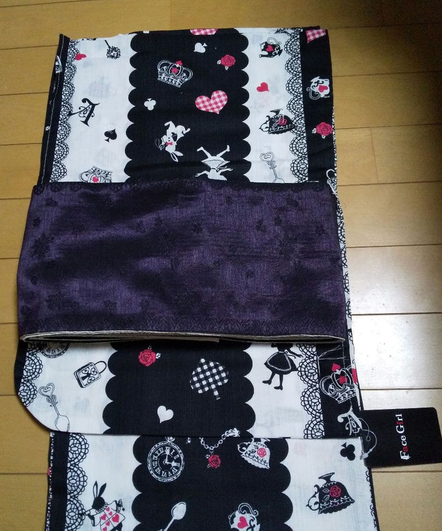 浴衣&半幅帯 ふしぎの国のアリス