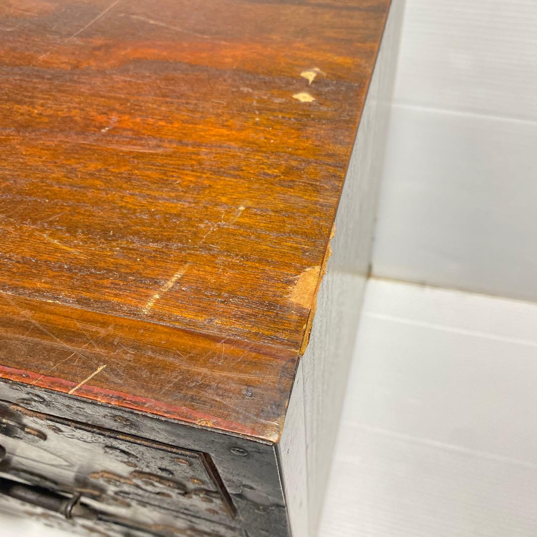 木製箪笥 5引き出し 時代家具 和風 レトロアンティーク 金具付き 収納 和家具