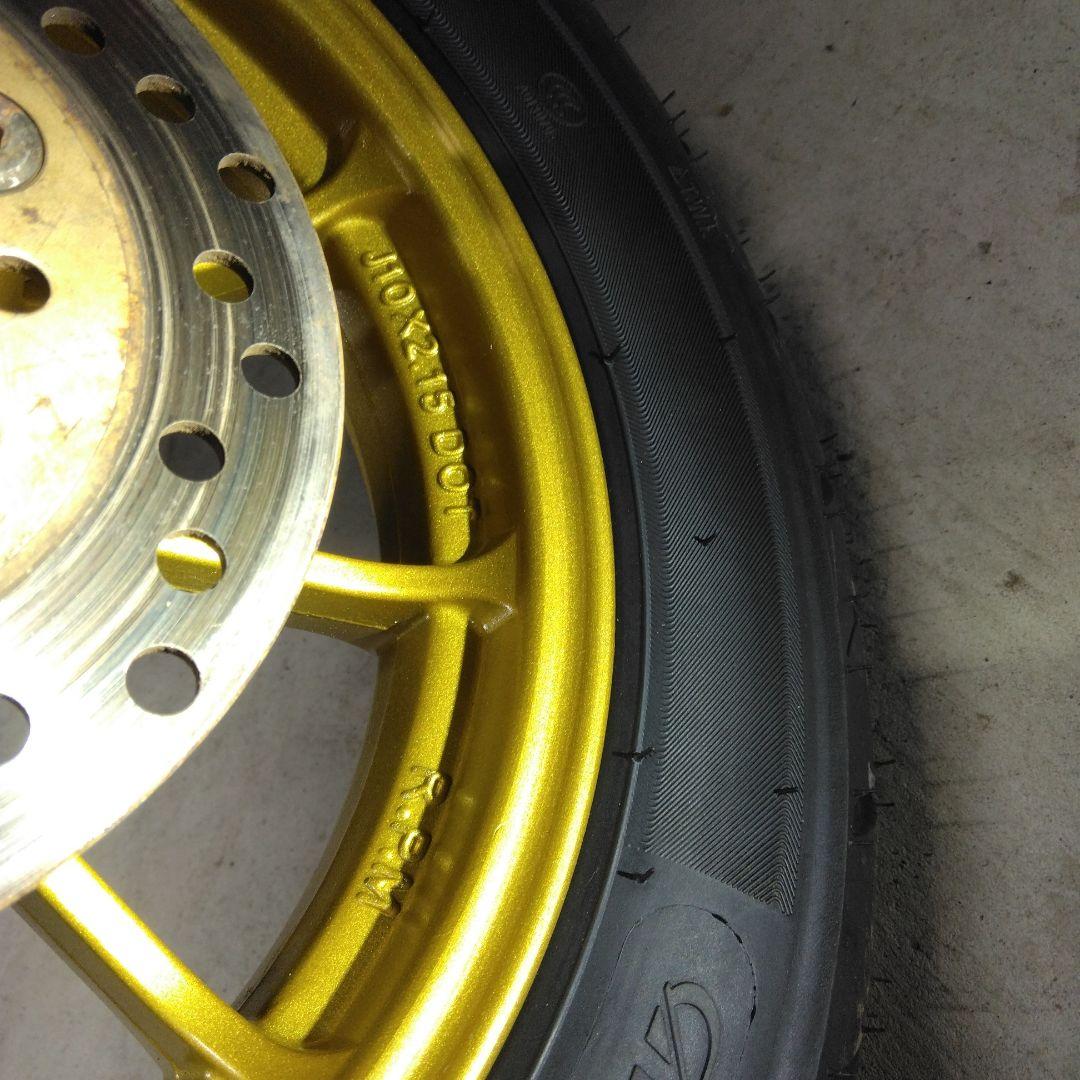 ①フロント　10インチホイール　タイヤ　ディスクホイール　ホンダライブディオZX