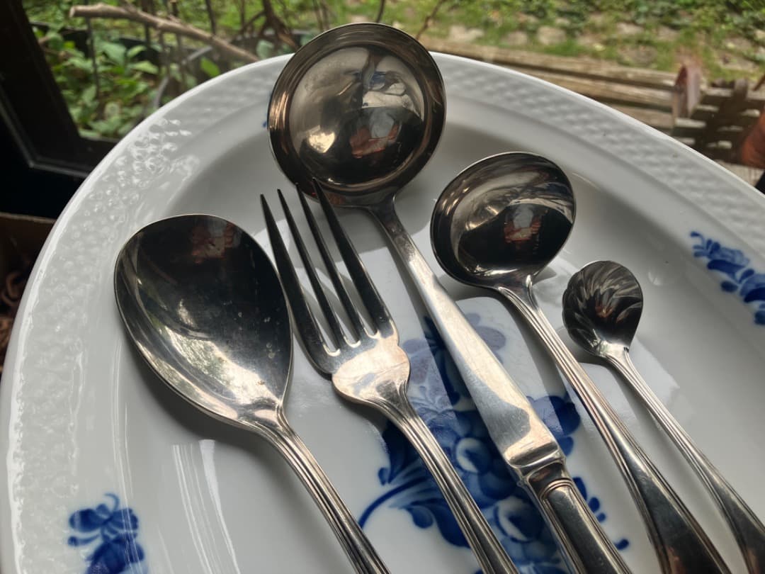 ノリタケ＜カウンティス＞3.8μ銀カラトリー計11＋2本＝計13本