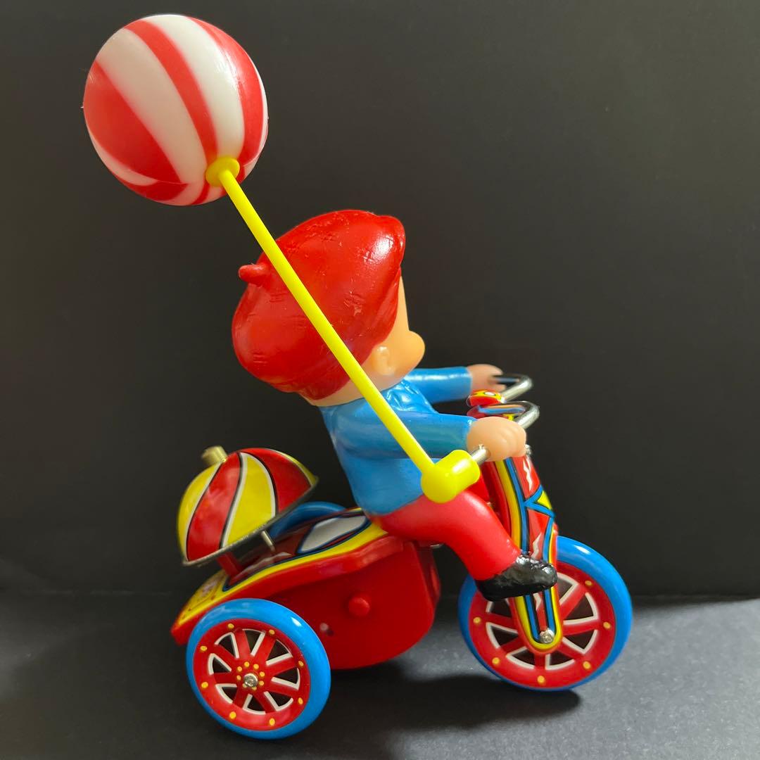 【希少】 ブリキ　三輪車　おもちゃ　昭和レトロ　アンティーク　ゼンマイ　ネジ巻き