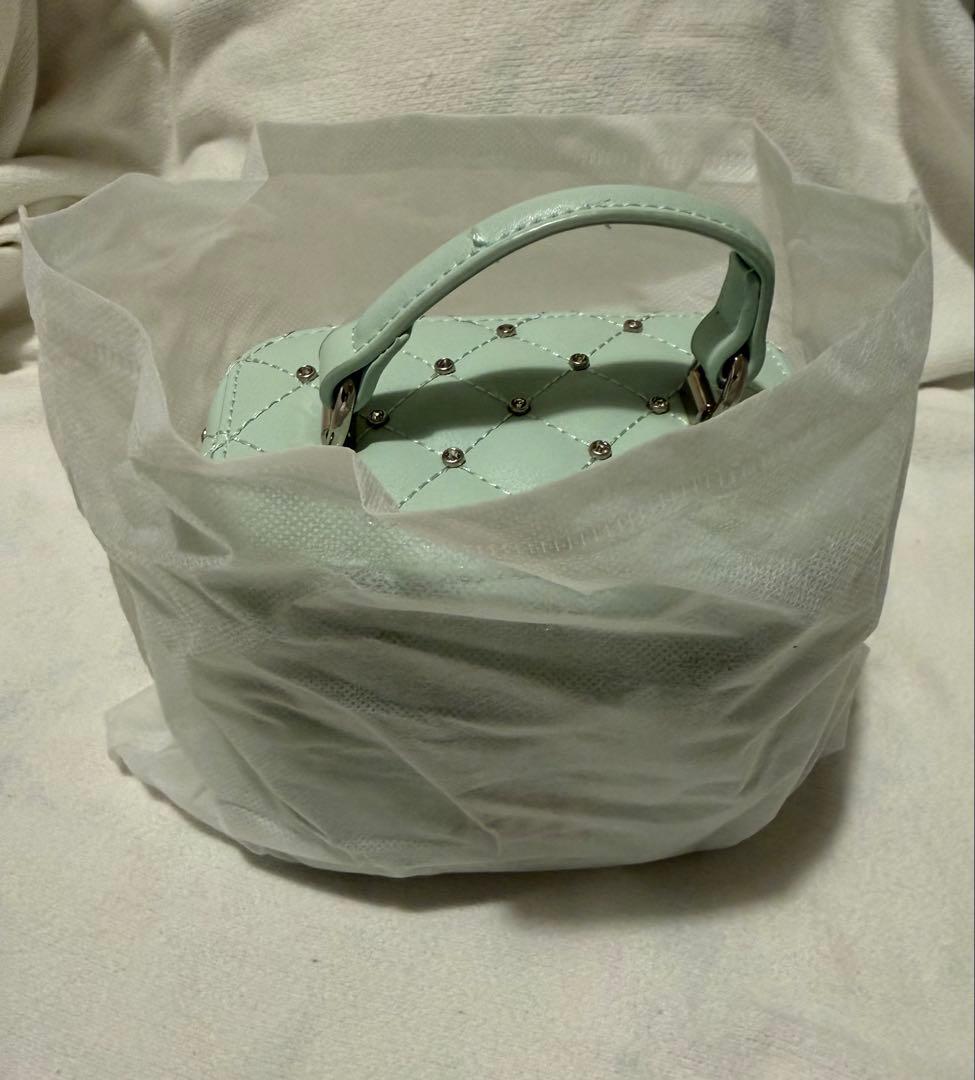 Darich ダーリッチ キルティングビジュースクエアミニバッグ ミント