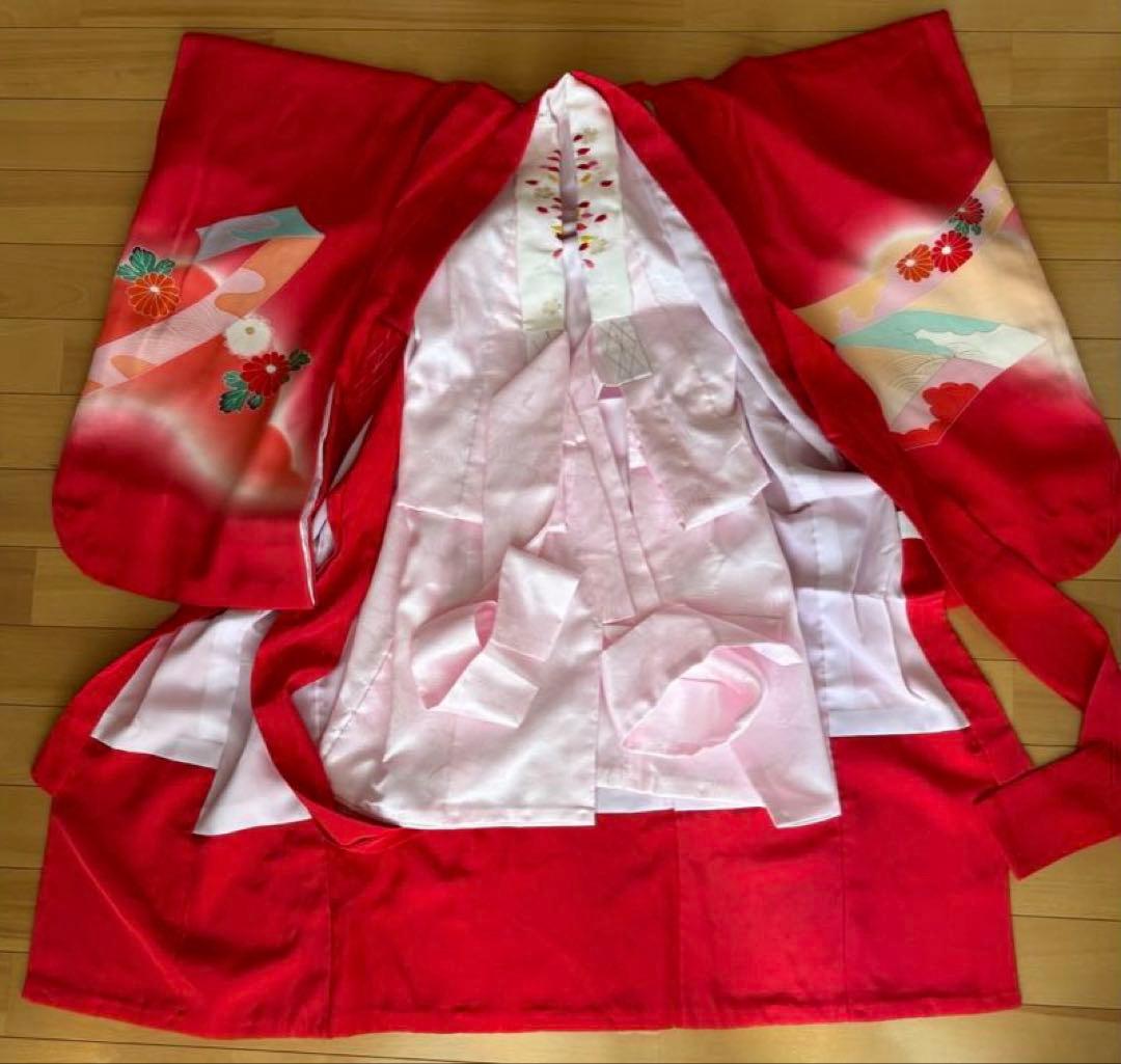 七五三　お着物　被布　草履　巾着　セット