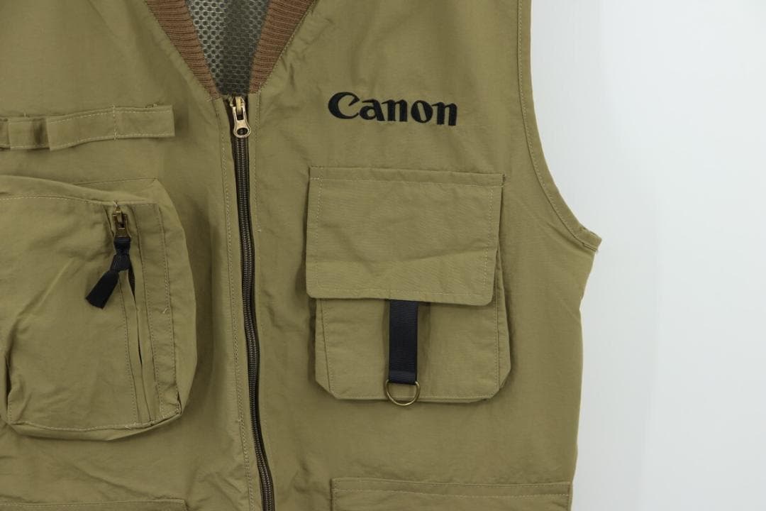 フリーサイズ新品海外非売 キヤノン キャノン CANON メッシュベスト カーキ