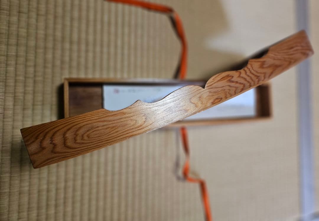 屋久杉 短冊入れ 反り箱木製