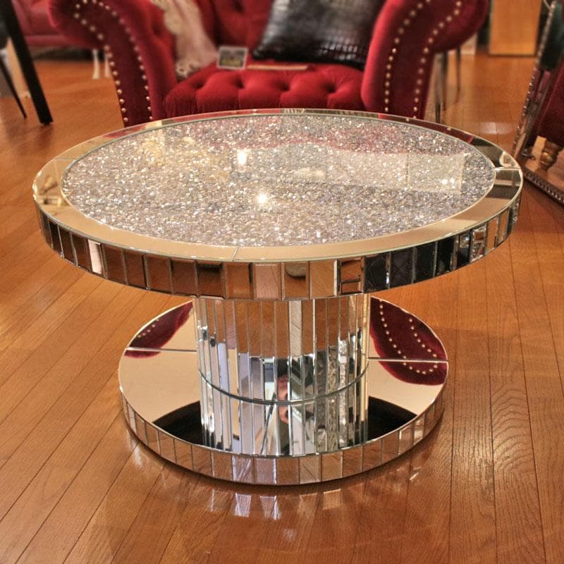 ジュエル ラウンドローテーブル ミラー家具 丸テーブル 143-142