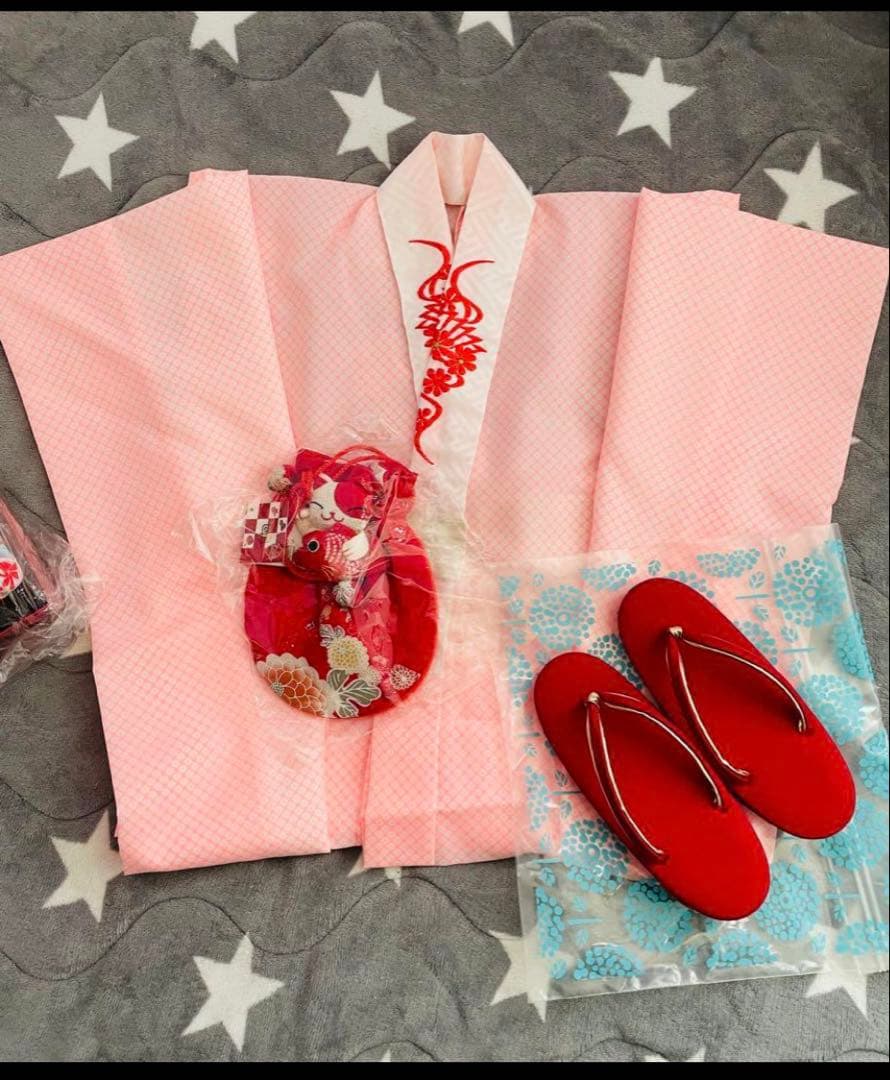 3〜5歳振袖セット（赤色）　　　　　　　　　　　　　　　　七五三.お雛様.お祭り