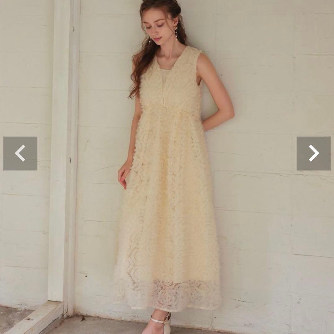 Dorry Doll フリルチュールドレス　結婚式　二次会ドレス　ホワイト