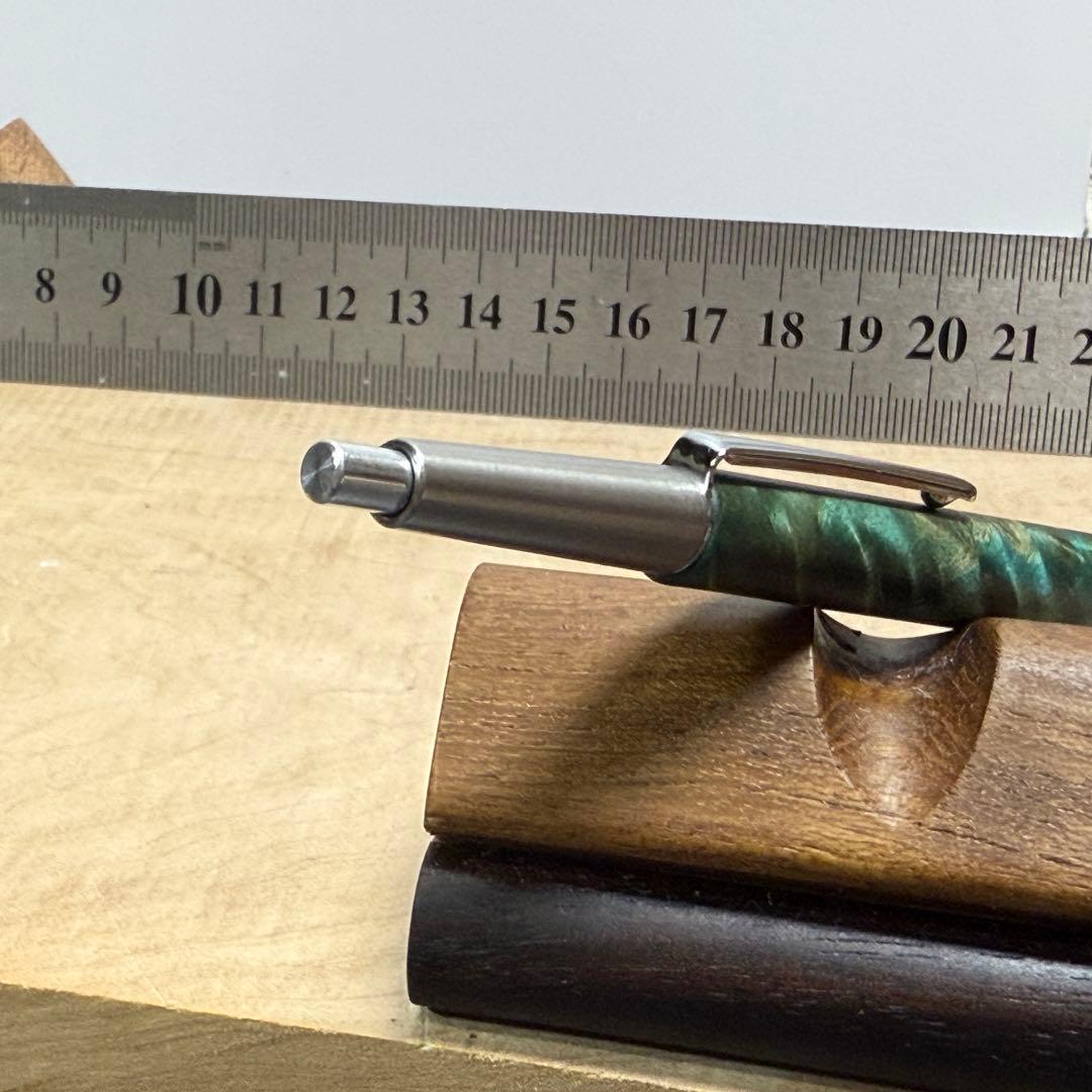 126栃サバ杢スタビ　PG-5用カスタム木軸　低重心テーパータイプ　ステンレス