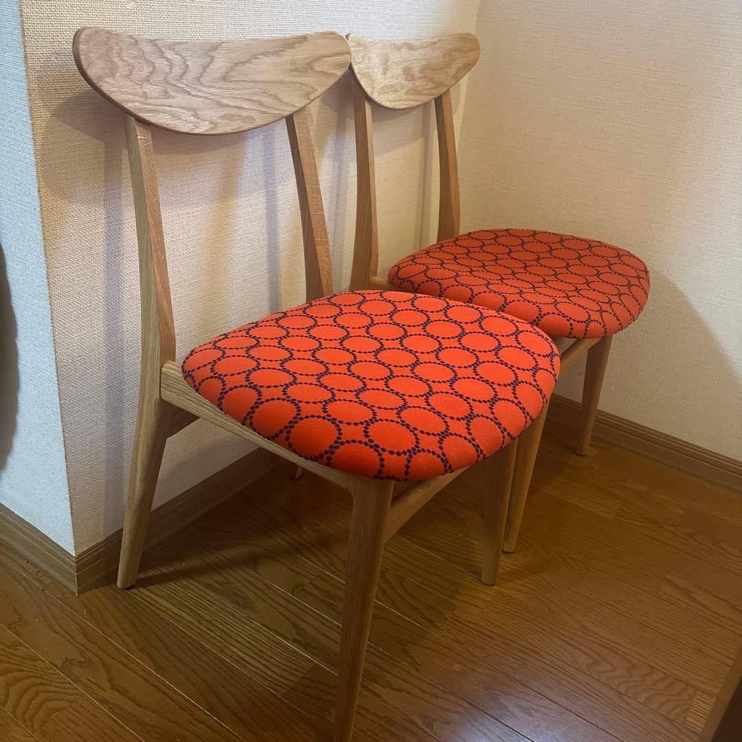 ぷりん様　国産無垢材チェア× ミナペルホネン　①