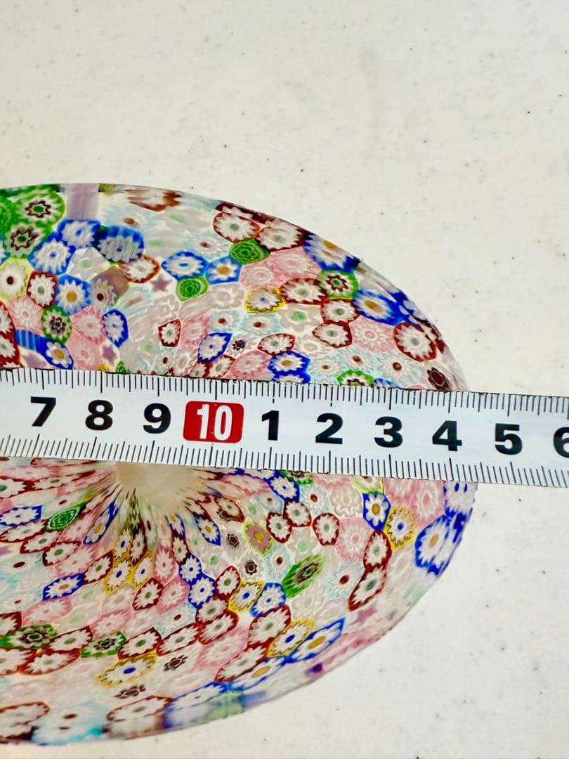 ベネチアンガラス ミルフィオリ 江波冨士子 食器茶碗 高台　貴重　金彩