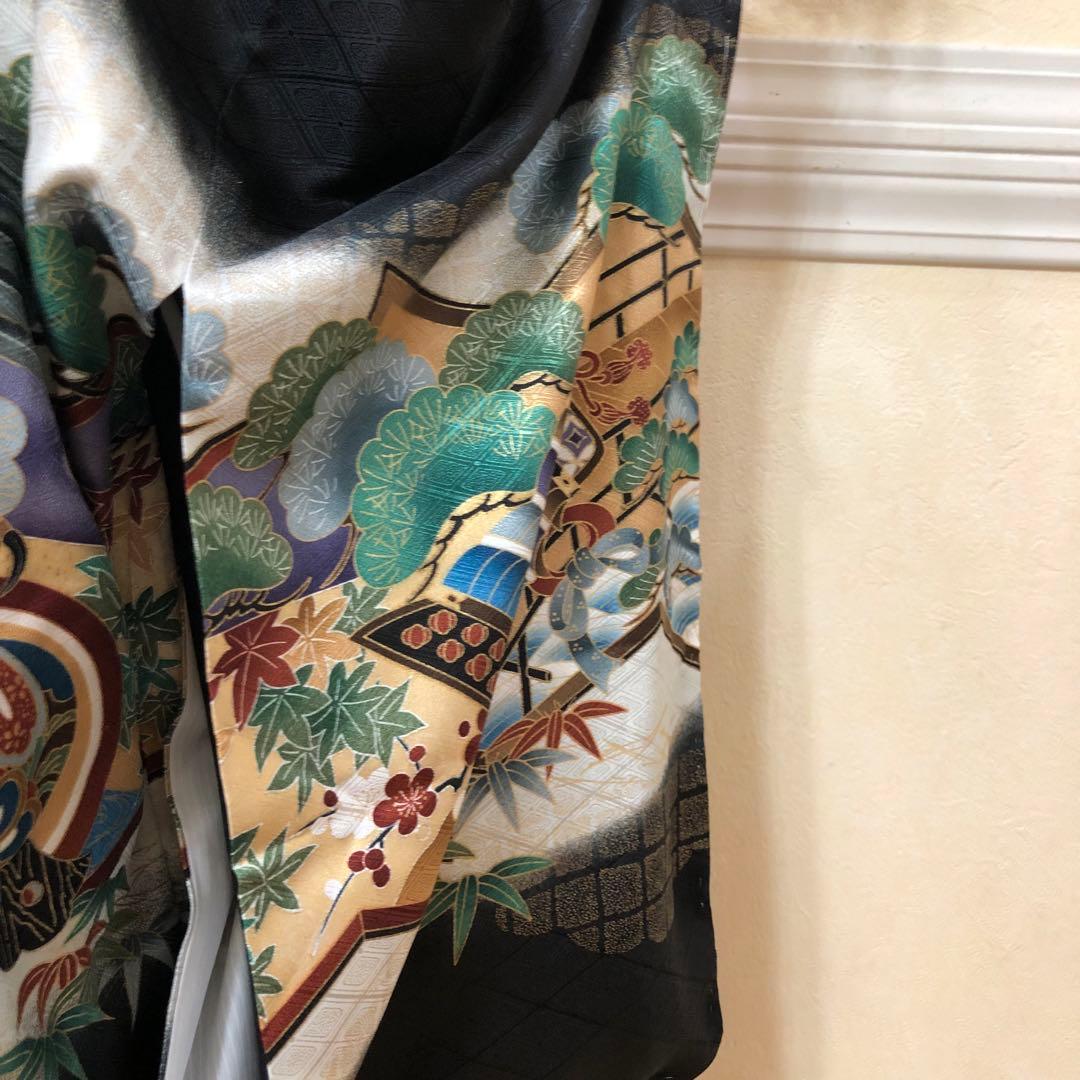 七五三 五歳‼️豪華絢爛新品完全フルセット‼️着物羽織り鷹金彩金箔‼️お家から揃える無