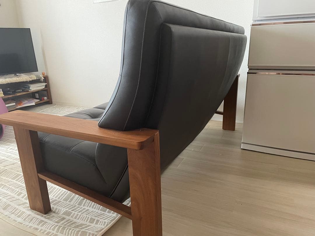 【専用ページ】ダークブラウン 本革ソファ　カリモク