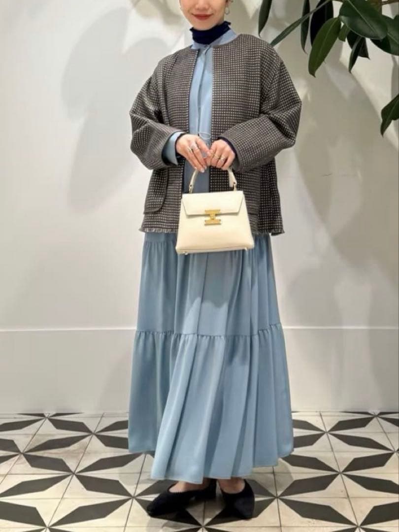 Ballsey ボールジィ ワッフルツイード ノーカラージャケット　34