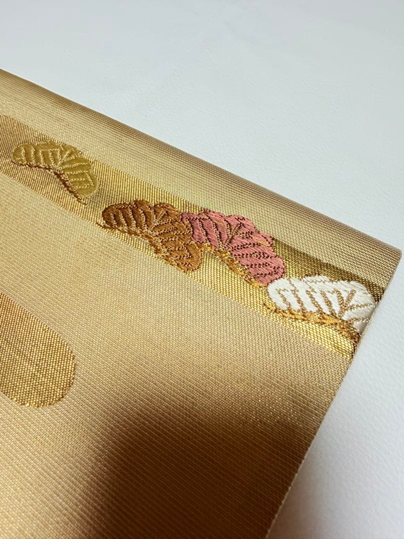 高級 袋帯 正絹 六通柄 西陣織 ゴールド 訪問着 留袖 色無地