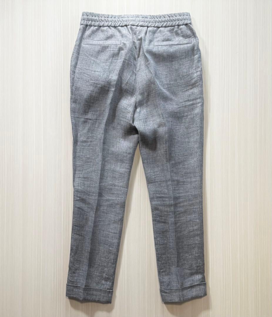 P89★美品★22SS★極上リネン100% ドローコードパンツ ブルネロクチネリ