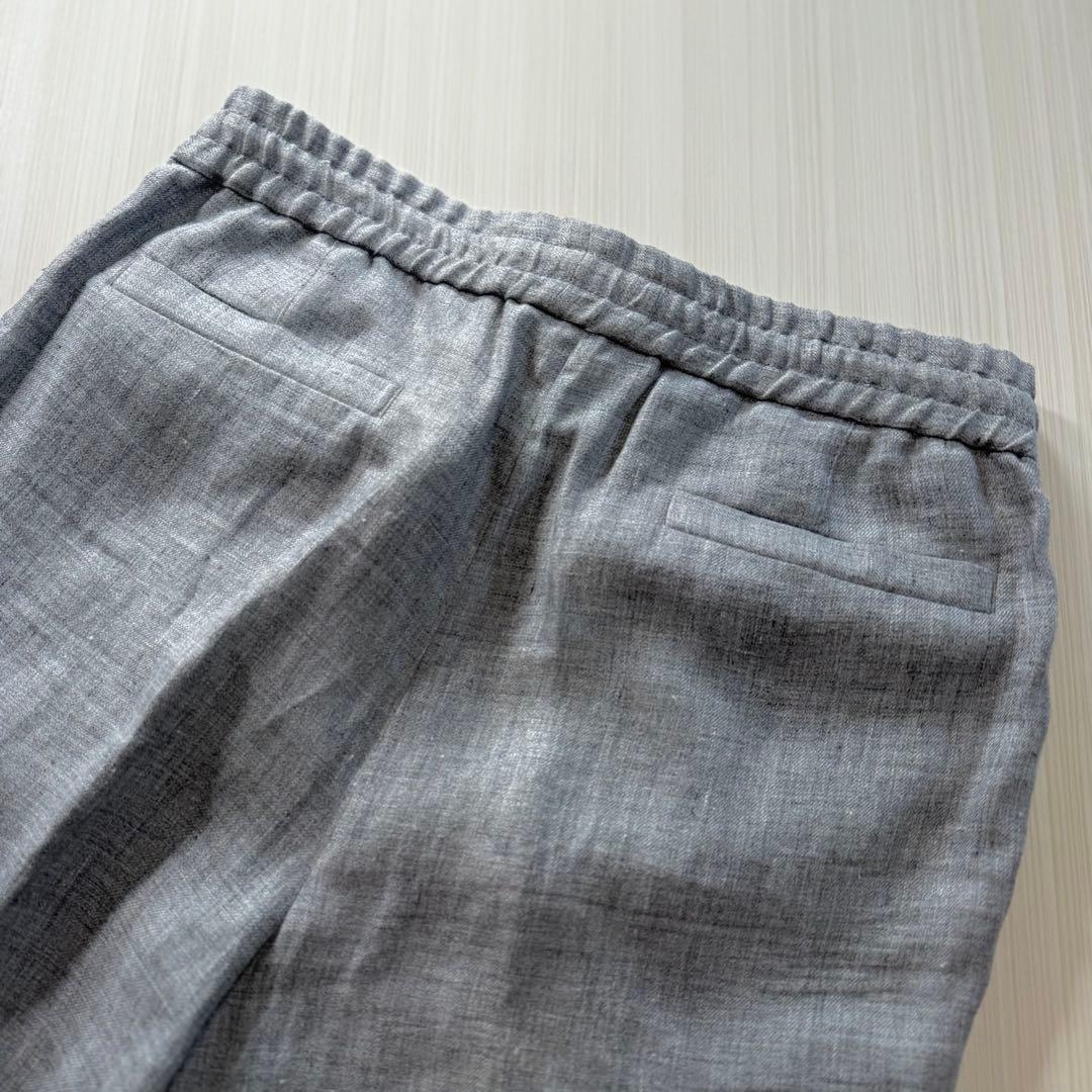 P89★美品★22SS★極上リネン100% ドローコードパンツ ブルネロクチネリ