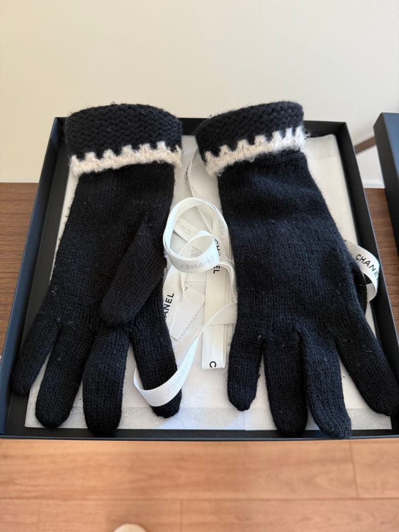 CHANEL♡ニットグローブ ブラック