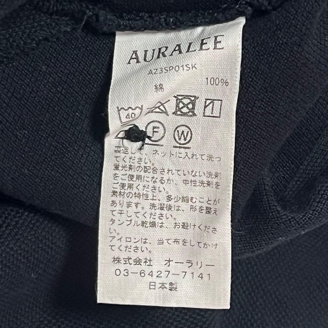 トップス AURALEE SUPER FINE COTTON PIQUE BIG POLO