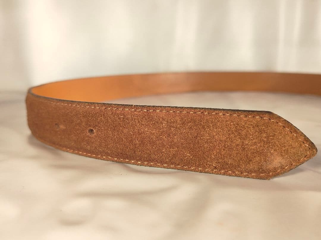 【ヴィンテージ】ポロラルフローレン　高級スエード ドレスベルト　USA製 正規品