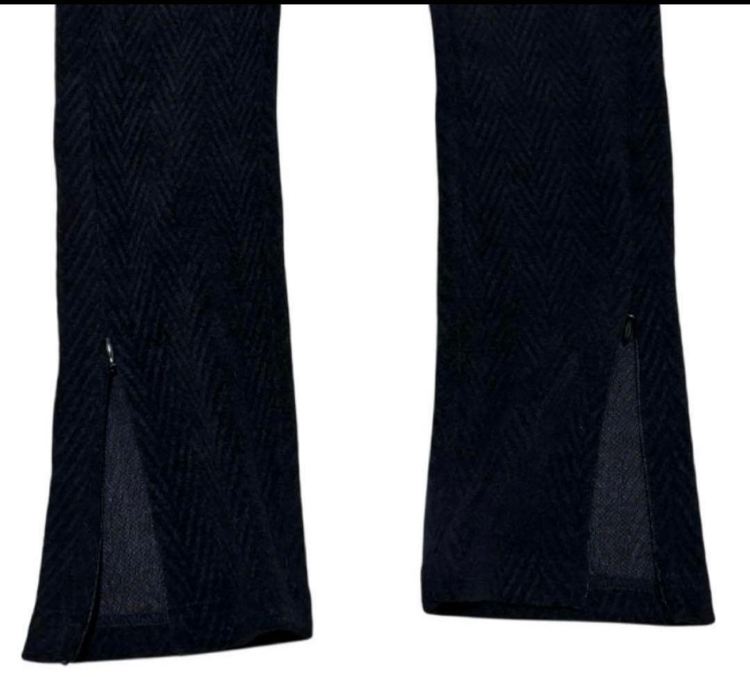 新品未使用　CAMBIO カンビオ【L】ヘリンボーン柄　サルエルパンツ ブラック