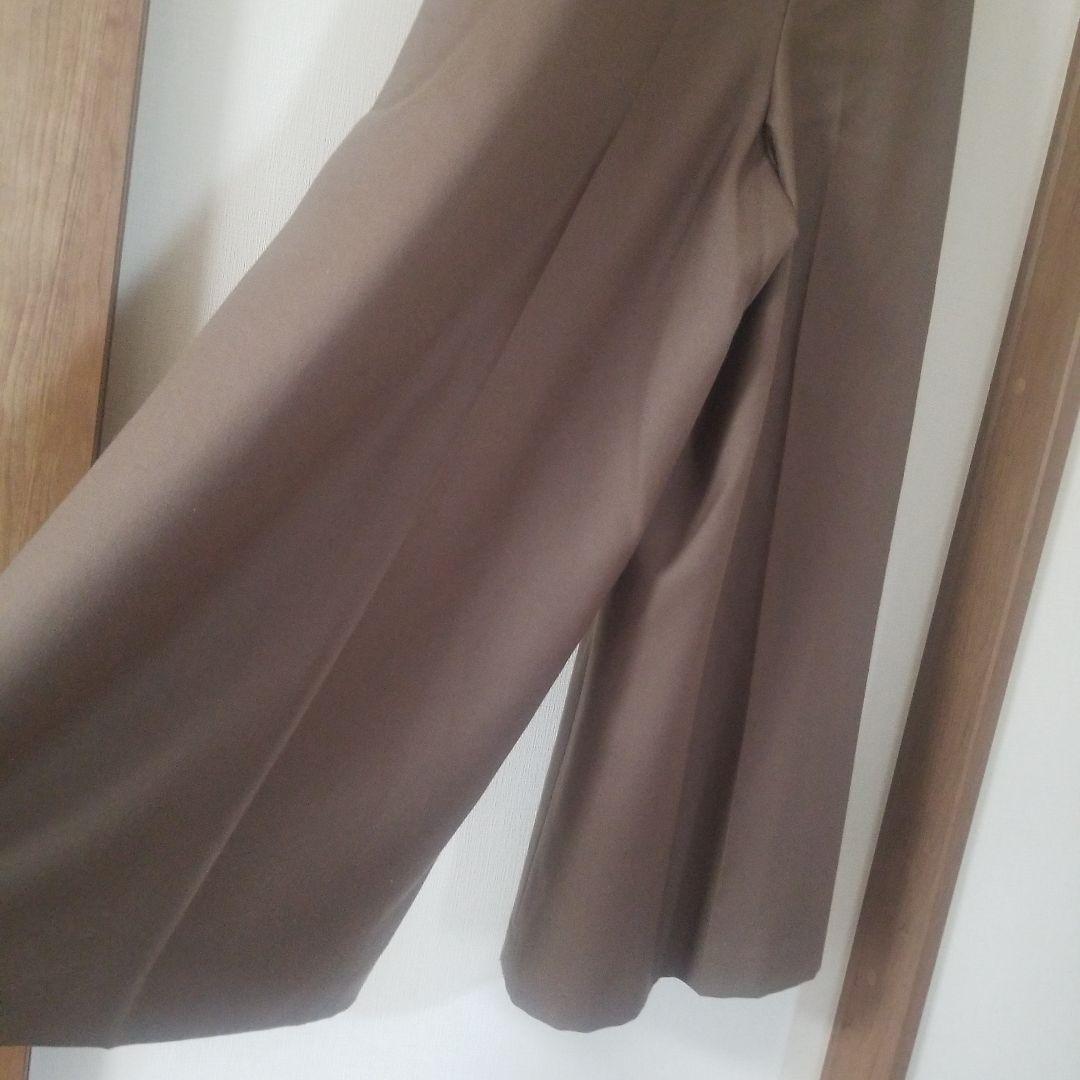 アンタイトル　ベージュブラウン 　ガウチョパンツ ワイドレッグ