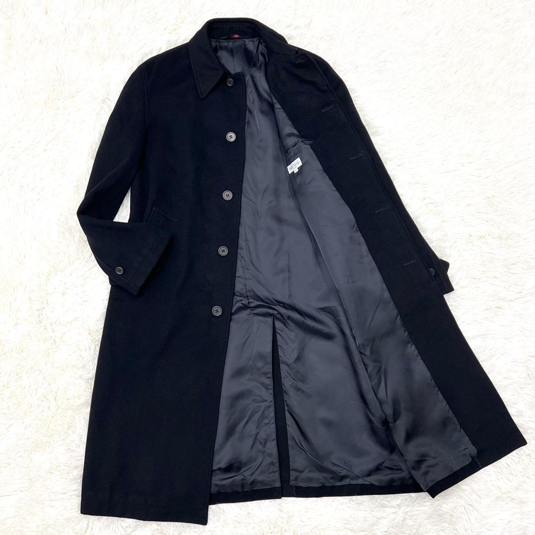 ポールスミス　カシミヤ　ラムウール　ロングコート　黒　M