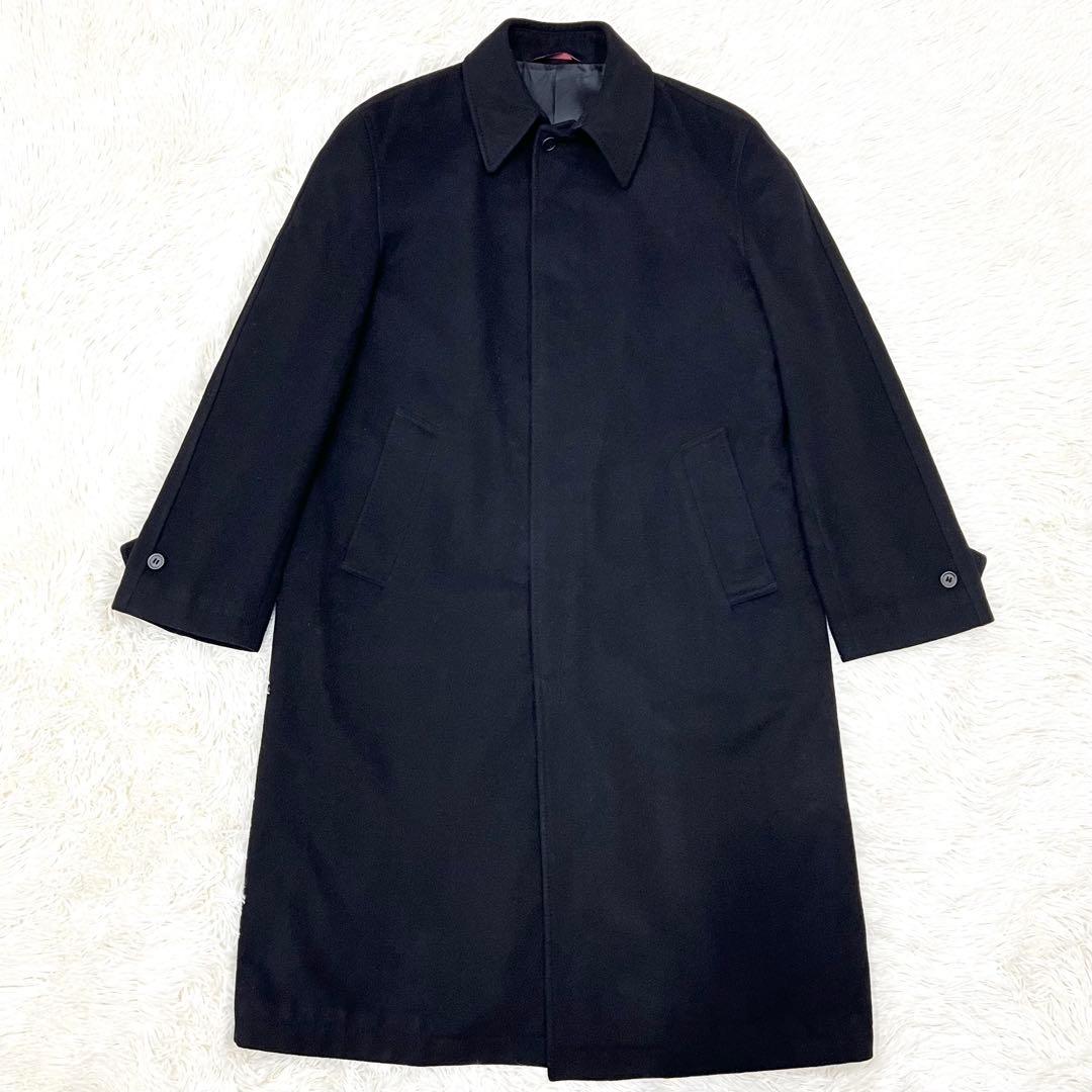 ポールスミス　カシミヤ　ラムウール　ロングコート　黒　M