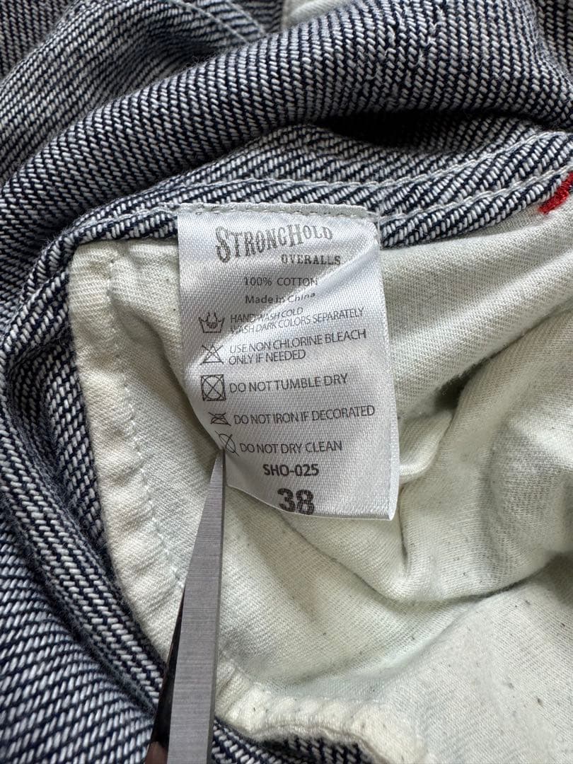 STRONGHOLD ウォバッシュ　ストライプ　オーバーオール　ツナギ　38