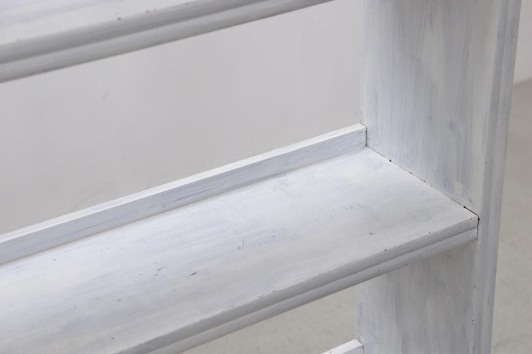 レトロ 無垢材 ペイント 本棚 シェルフ 飾り棚 ラック 書庫 ヴィンテ ージ