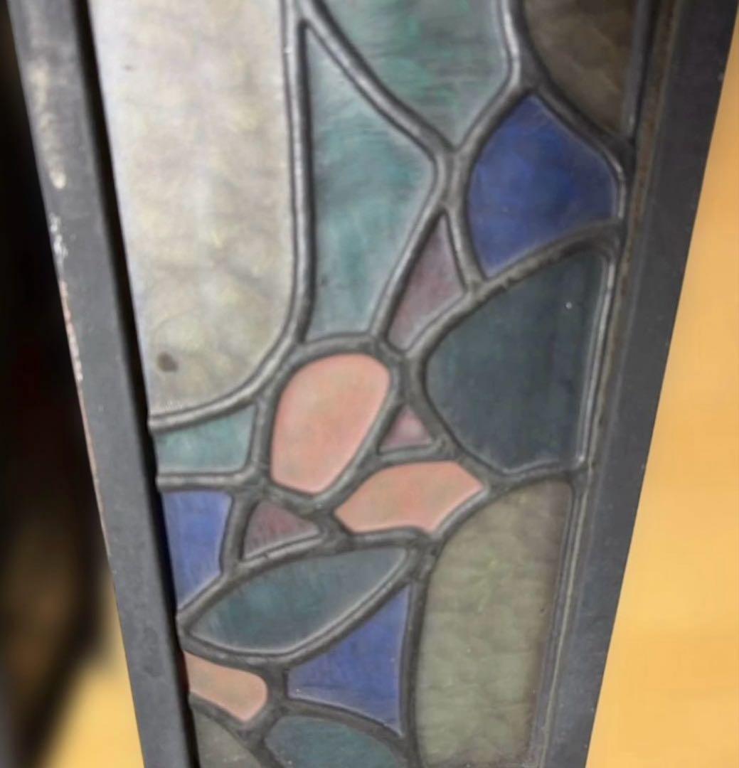 ステンドグラス ランタン 壁掛け照明 照明 ライト ヴィンテージ ジャンク品