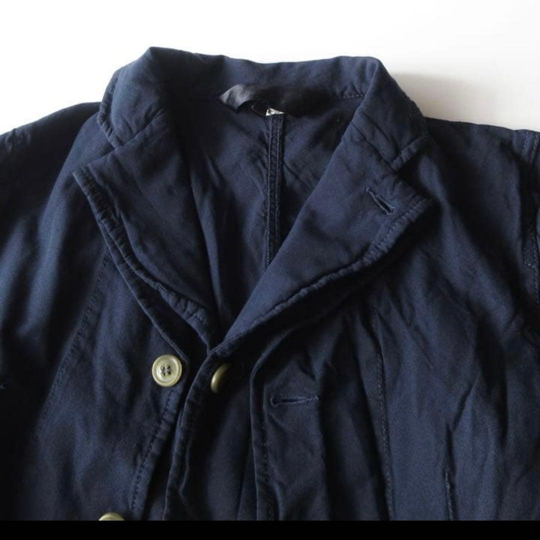 コムデギャルソン ポリ縮絨ドッキングテーラードジャケット ネイビー XS