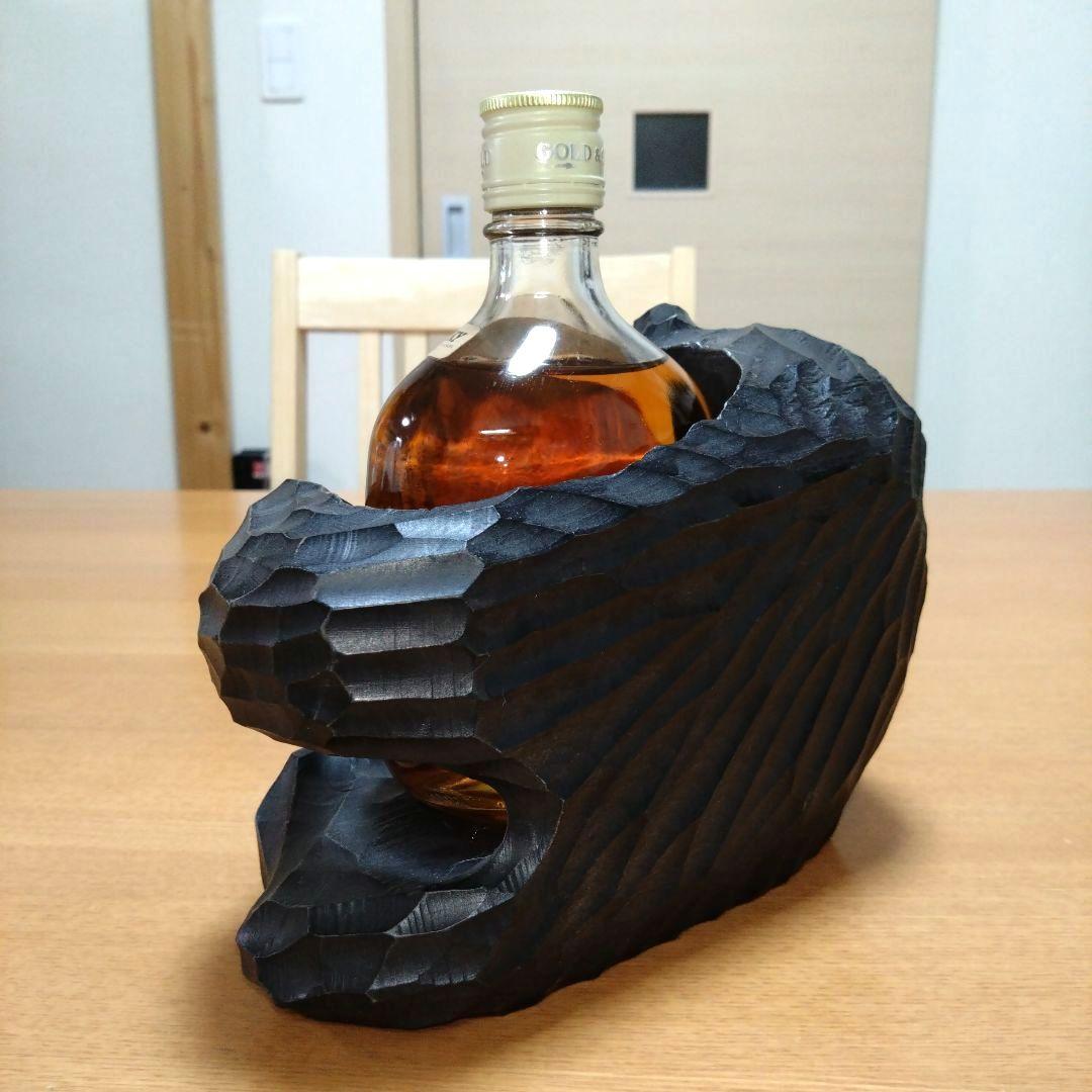 【昭和レトロ】◆ニッカウヰスキー◆G＆G 北海道限定ボトル◆木彫り熊◆380ml