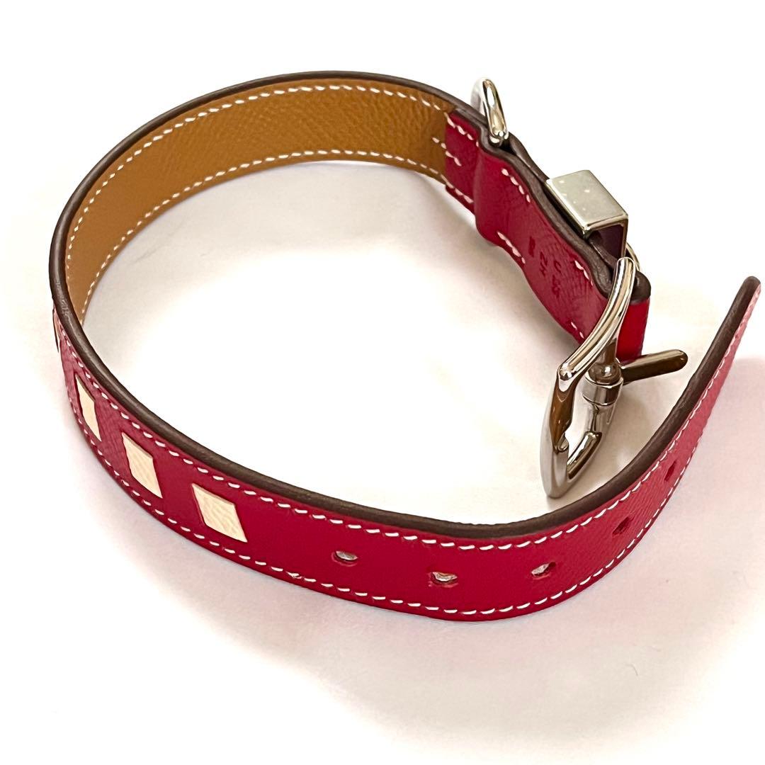 【美品】HERMES エルメス 犬用首輪 トレス レッド