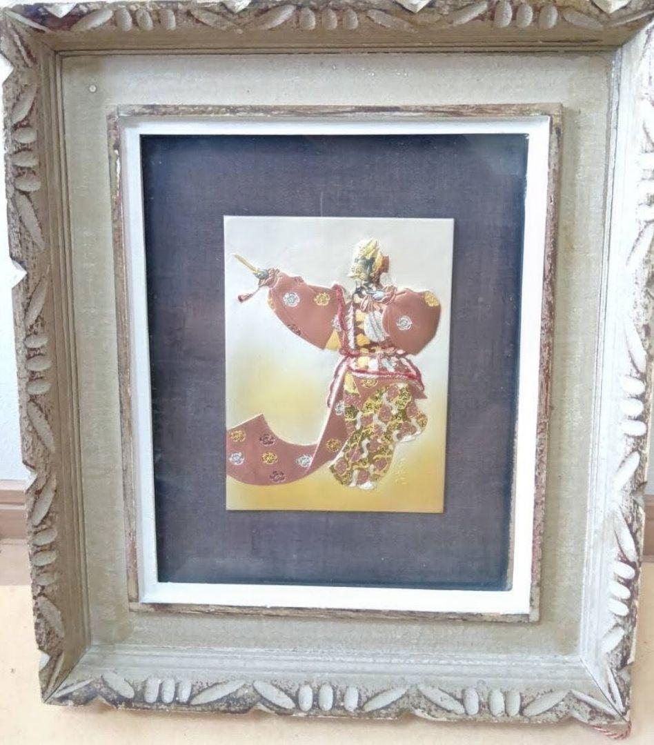 ✨！帖佐美行 非売品 蘭陵王舞楽縁起 彫金額装