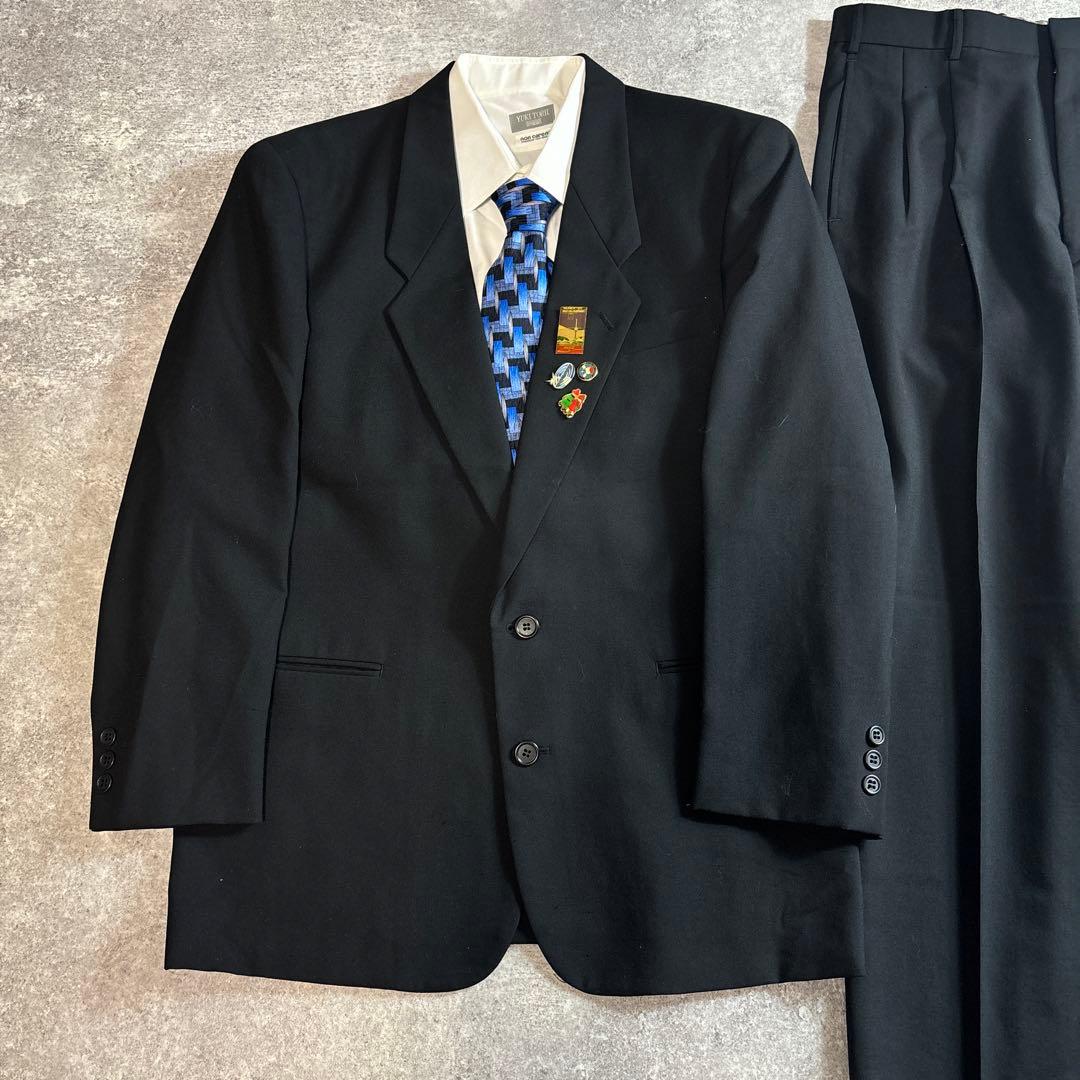 セットアップ ダブルスーツ 成人式 入学式 ピンズ vintage no.145