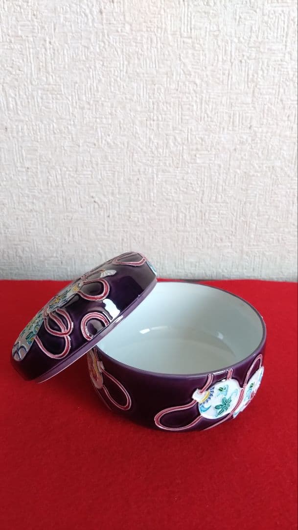 伊藤南山　昇峰　京焼　清水焼　交趾　イッチン　蓋物　無病　六瓢