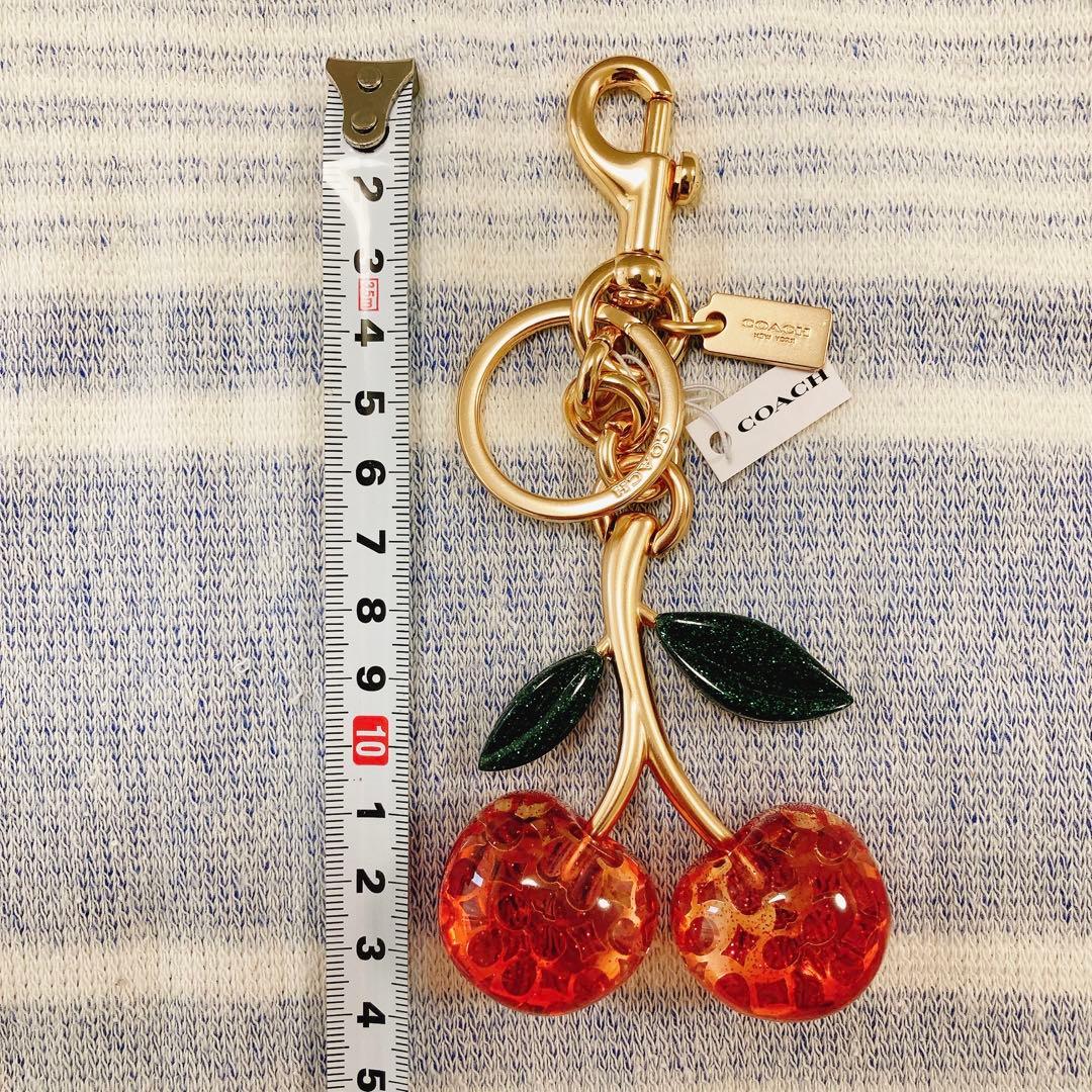新品❇︎正規品 COACH チェリー チャーム キーリング シグネイチャー